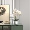 Faux White Orchid Artificial Plant in White Ceramic Pot (2 Pack)